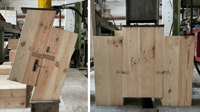 Joint of CLT panels on oak dowels 20 and 40 mm thick - shear test | Osnovnoy Moment (OsnoM)