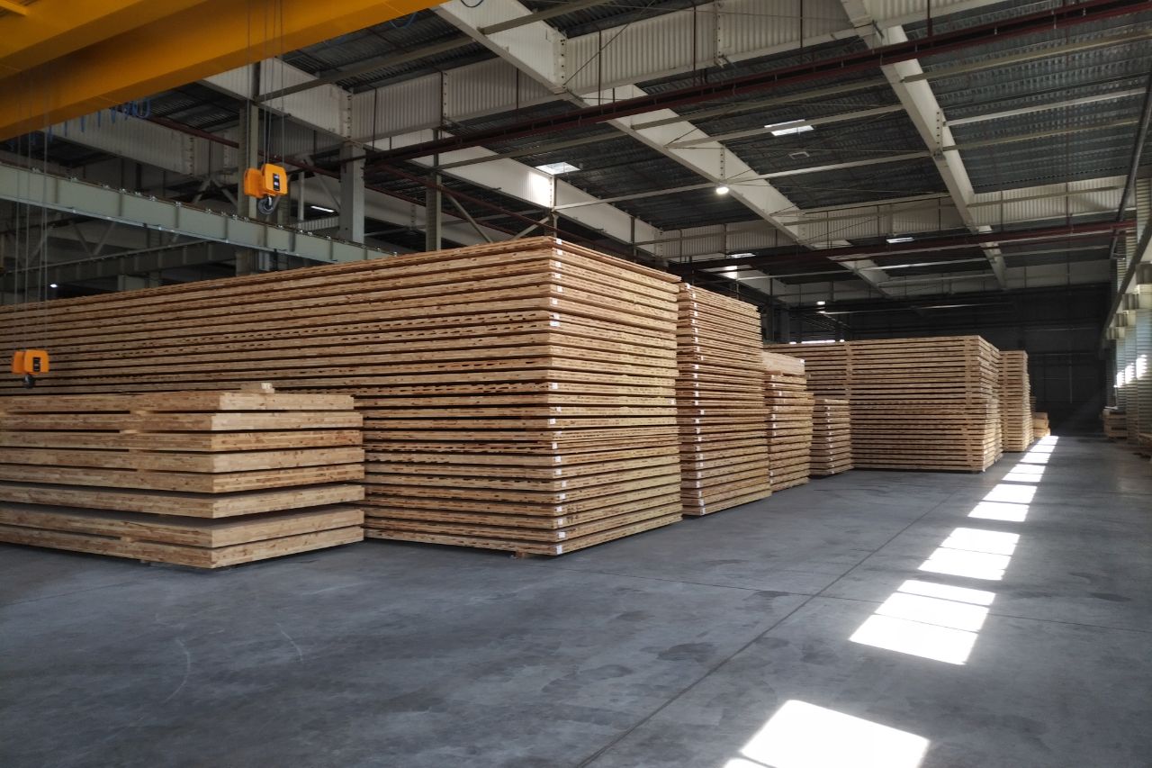 Photo of samples of wood panels